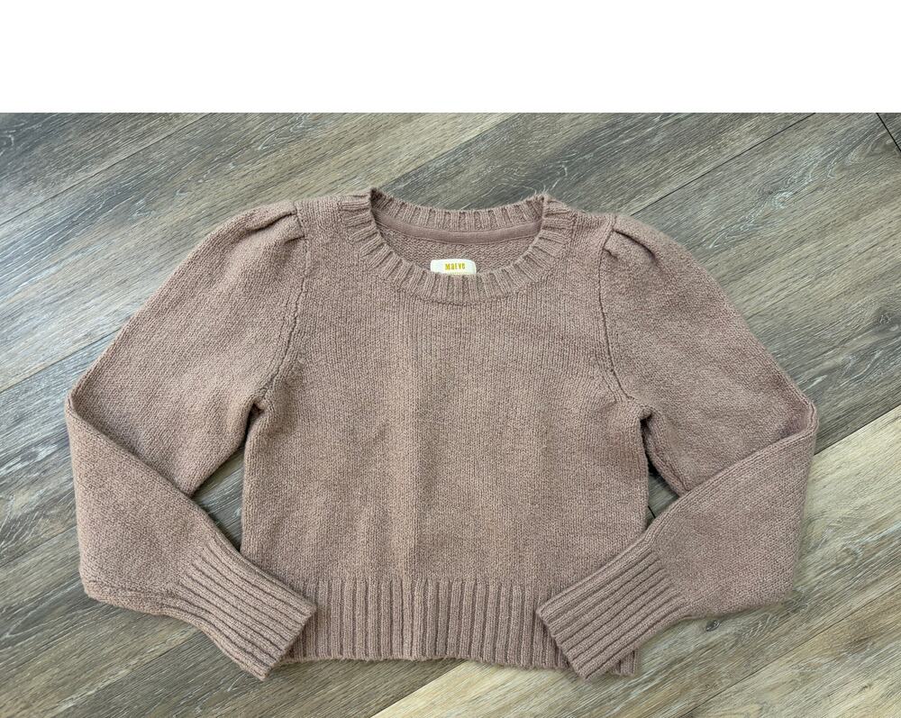 Maeve Anthropologie Knit Sweater Pink Crewneck Pullover Size Small